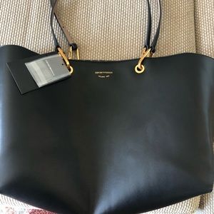 NEW Emporio Armani large black Purse bag